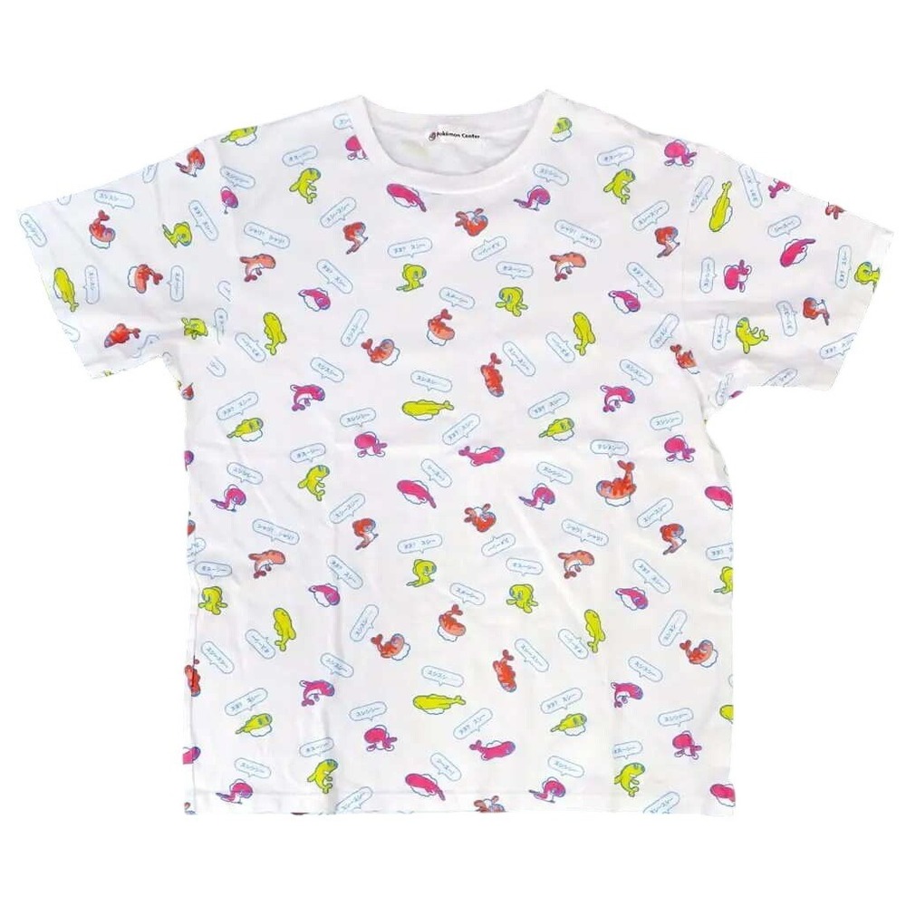 Pokemon Center T-Shirt Tatsugiri Sushi All Over Print White Large